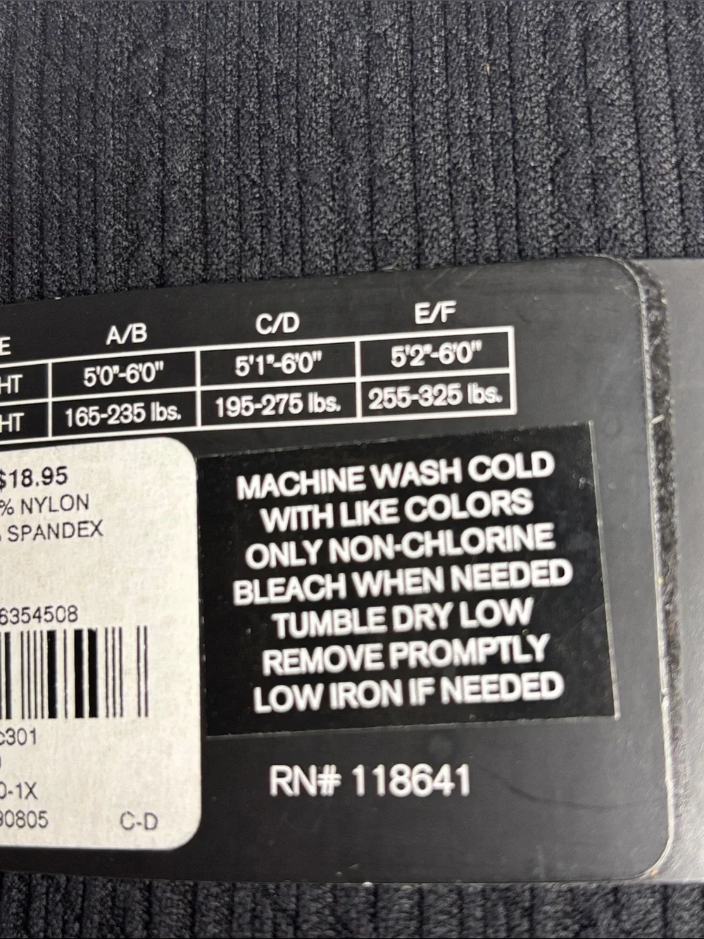 Lane Bryant Black Ribbed Control Top Tights